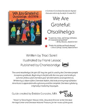 Preview of We Are Grateful Otsaliheliga Classroom & Activity Guide