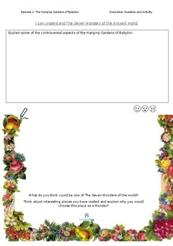 Preview of Classroom Activity Page 2 - The Hanging Gardens of Babylon