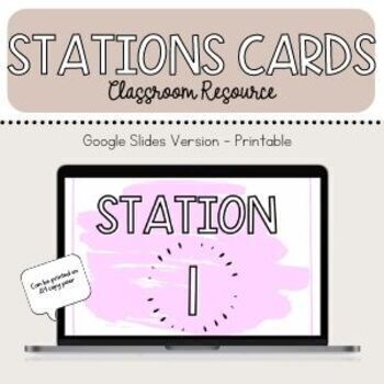 Preview of Classroom Activity Station Cards
