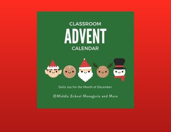 Classroom Advent Calendar for the Month of December | TpT