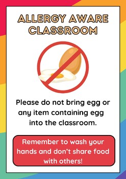 Preview of Classroom Allergy Awareness Bundle- 11 pages