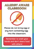 Classroom Allergy Awareness Bundle- 11 pages