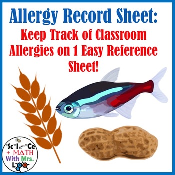 Preview of Classroom Allergy Record Form: Keep Track of Important Health Info!