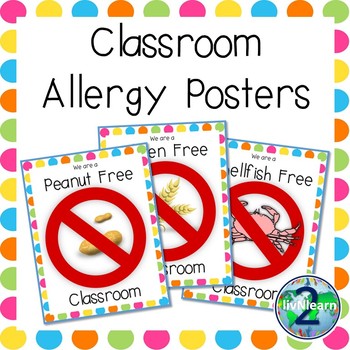 Classroom Allergy Signs By 2livnlearn Teachers Pay Teachers