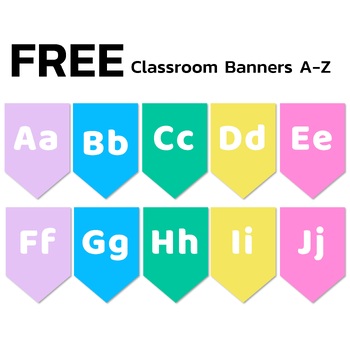 Preview of Classroom Alphabet Banners  | FREE