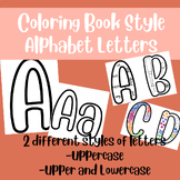 Classroom Alphabet Decor Coloring Book Style-Printable and