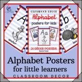 Classroom Alphabet Posters Decor SET - Nautical Theme Bull