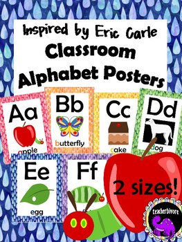 Preview of Classroom Alphabet Posters - Theme Inspired By Eric Carle