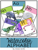 Classroom Alphabet With Watercolor Pictures