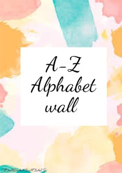 Preview of Wilson Classroom Alphabet posters- Watercolor