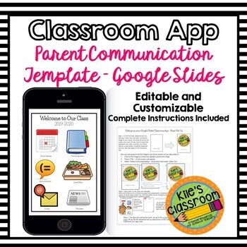 Preview of Classroom App - Smart Class Website - Parent Communication Template