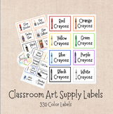Classroom Art Supply Labels