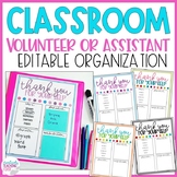 Classroom Assistant Organization EDITABLE