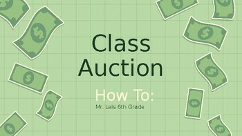 Preview of Classroom Auction W/ Example