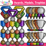 Classroom Award Clipart: Classroom & Sports Medal & Trophy