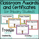 EDITABLE Awards and Certificates | Classroom Awards - FREEBIE