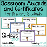 EDITABLE Awards and Certificates | Classroom Awards - Stripes