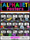 Classroom BRIGHTS Alphabet Posters {Cursive}