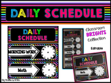 Classroom BRIGHTS: Daily Schedule {Editable}
