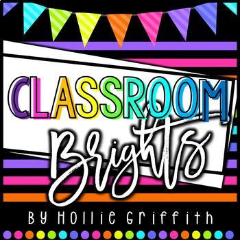 Classroom BRIGHTS Decor BUNDLE | Black and White with Brights | TPT