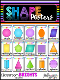 Classroom BRIGHTS {on white} 2D and 3D Shape Posters
