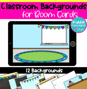 Preview of Classroom Backgrounds for Boom Cards™ - Digital Task Card Backgrounds