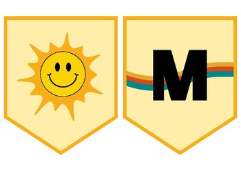 Preview of Classroom Banner Sunshine Themed Retro ll My Students Shine!