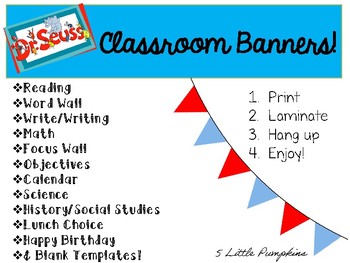 Preview of Dr. Seuss Classroom Decor