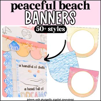 Preview of Beach Classroom Bulletin Board Banners