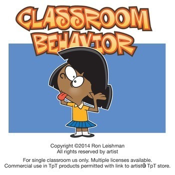 Preview of Classroom Behavior Cartoon Clipart for ALL grades