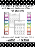 Classroom Behavior Clip Chart- English and Spanish