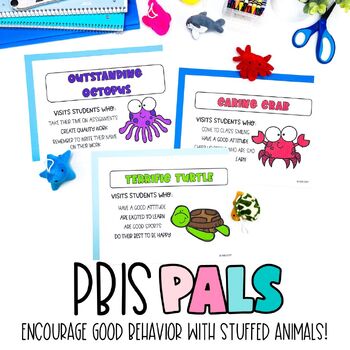 Preview of PBIS Pals | Ocean Animal Theme Pack | Classroom Decor Behavior Management