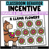 Classroom Behavior Management Incentive Spring Llama Flowers