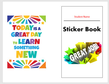 Preview of Classroom/Behavior Management Incentive Sticker Book