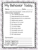 Classroom Behavior Management Student Notice - Editable