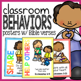 Classroom Behavior Posters with Bible Verses