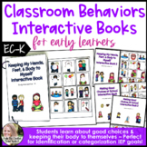 Classroom Behaviors & Hands to Self Lesson Interactive Book Set