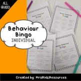 Classroom Behaviour Management Bingo for Individual Studen