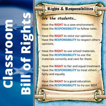 Preview of Classroom Bill of Rights & Responsibilities