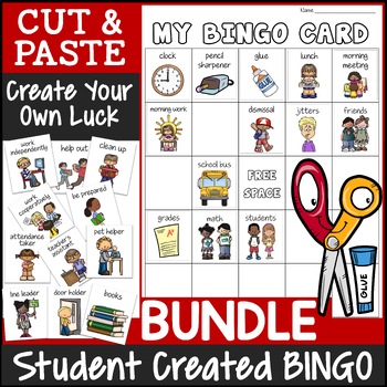 Preview of Classroom Bingo Games Bundle | Cut and Paste Activities Bingo