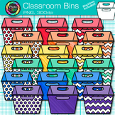 Classroom Bins Clipart: 21 School Library Storage Clip Art