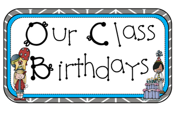 Preview of Classroom Birthday Board