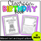 Classroom Birthday Book