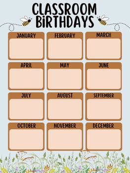 Preview of Classroom Birthday Chart