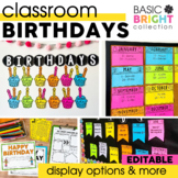 Classroom Birthday Display | Editable Birthday Bulletin Bo