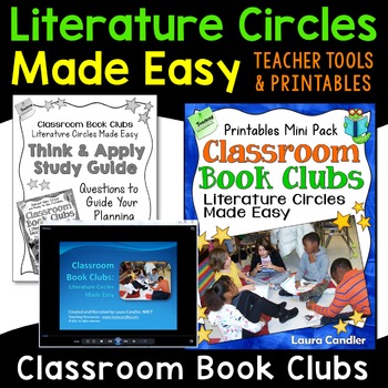 Preview of Literature Circles Made Easy Step by Step Lessons and Printables