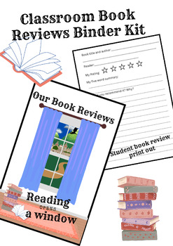Preview of Classroom Book Review Binder- Cover and Student Book Review Outline