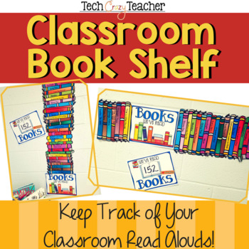 Preview of Classroom Bookshelf Organizational Display: Track Your Read Alouds EDITABLE!