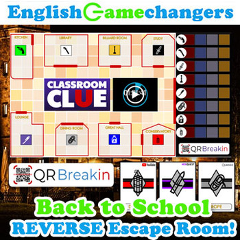 Preview of Classroom CLUE Back to School REVERSE Escape Room: Break IN to ANY Class!