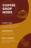 Classroom COFFEE SHOP MODE Poster for Silent Independent W